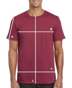 productkenmerken en maattabel mannen T-shirt JS
